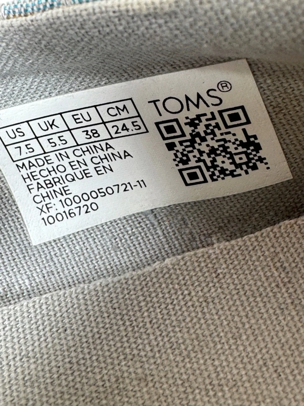 Toms Alpargata‎ Slip On Flats Metallic Rainbow Animal Cheetah Grey Size 7.5